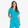 Blusa de trabajo con cuello en V Eds Essentials para mujer Blusa de trabajo con cuello en V Eds Essentials para mujer