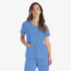 Blusa de trabajo con cuello en V Eds Essentials para mujer Blusa de trabajo con cuello en V Eds Essentials para mujer