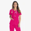 Blusa de trabajo con cuello en V Eds Essentials para mujer Blusa de trabajo con cuello en V Eds Essentials para mujer