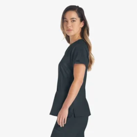 Blusa de trabajo con cuello en V Eds Essentials para mujer