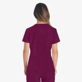 Blusa de trabajo con cuello en V Eds Essentials para mujer