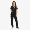 Blusa de trabajo con cuello en V Eds Essentials para mujer