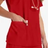 Blusa de trabajo con cuello en V Eds Essentials para mujer Blusa de trabajo con cuello en V Eds Essentials para mujer