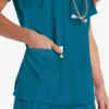 Blusa de trabajo con cuello en V Eds Essentials para mujer Blusa de trabajo con cuello en V Eds Essentials para mujer