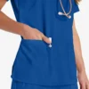 Blusa de trabajo con cuello en V Eds Essentials para mujer Blusa de trabajo con cuello en V Eds Essentials para mujer