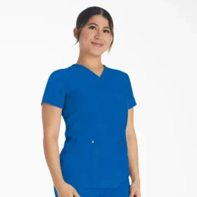 Blusa de trabajo con cuello en V Eds Nxt para mujer