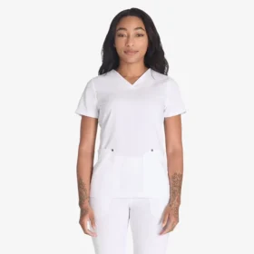 Blusa de trabajo con cuello en V Eds Nxt para mujer