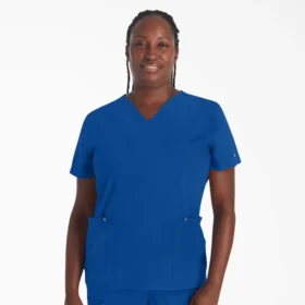 Blusa de trabajo con cuello en V Eds Nxt para mujer