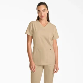 Blusa de trabajo con cuello en V Eds Nxt para mujer