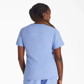 Blusa de trabajo con cuello en V Eds Nxt para mujer