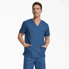 Blusa de trabajo con cuello en V Eds Signature para hombre