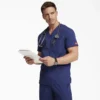 Blusa de trabajo con cuello en V Eds Signature para hombre