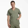 Blusa de trabajo con cuello en V Eds Signature para hombre