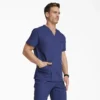 Blusa de trabajo con cuello en V Eds Signature para hombre
