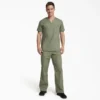 Blusa de trabajo con cuello en V Eds Signature para hombre