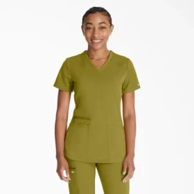 Blusa médica Balance con cuello en V para mujer