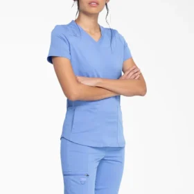 Blusa médica Balance con cuello en V para mujer