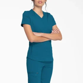 Blusa médica Balance con cuello en V para mujer