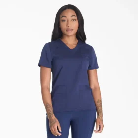Blusa médica Balance con cuello en V para mujer