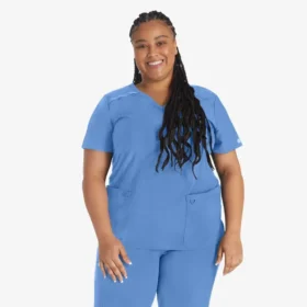 Blusa médica cruzada para mujer Eds Essentials