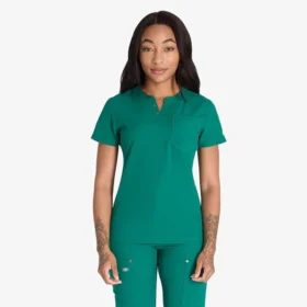 Blusa médica Henley Eds Nxt para mujer