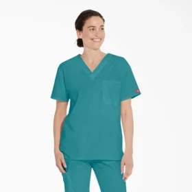Blusa médica unisex con cuello en V de Eds Signature