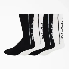 Calcetines con estampado de logotipo, talla 6-12, paquete de 4