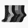 Calcetines cortos con estampado para mujer, talla 6-9, paquete de 6 Calcetines cortos con estampado para mujer, talla 6-9, paquete de 6