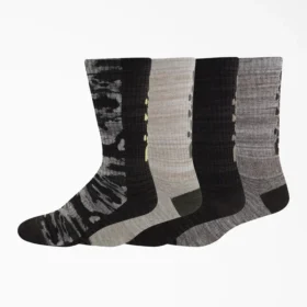 Calcetines cortos con logo y estampado de camuflaje, tallas 6-12, paquete de 4