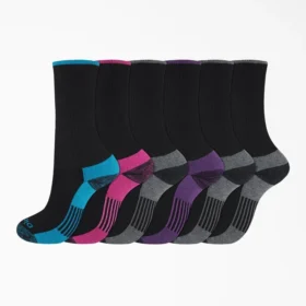 Calcetines cortos para mujer con control de humedad, talla 6-9, paquete de 6