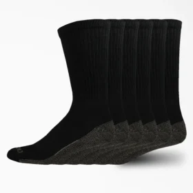 Calcetines de trabajo de caña media con control de humedad, talla 12-15, paquete de 6