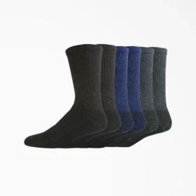 Calcetines de trabajo de control de humedad, talla 6-12, paquete de 6