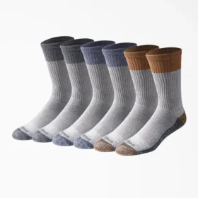 Calcetines de trabajo de control de humedad, talla 6-12, paquete de 6