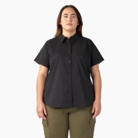 Camisa de botones para mujer talla grande