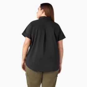 Camisa de botones para mujer talla grande