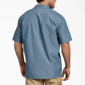 Camisa de cambray de pantalón corto y corte holgado