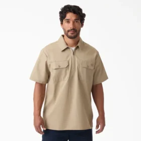 Camisa de trabajo con cremallera de 1/4