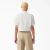 Camisa de trabajo corta con parches bordados para mujer Camisa de trabajo corta con parches bordados para mujer
