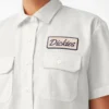 Camisa de trabajo corta con parches bordados para mujer Camisa de trabajo corta con parches bordados para mujer