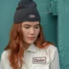 Camisa de trabajo corta con parches bordados para mujer Camisa de trabajo corta con parches bordados para mujer
