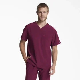 Camisa de trabajo de cuello en V para meter por dentro de los pantalones Eds Essentials para hombre
