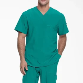 Camisa de trabajo de cuello en V para meter por dentro de los pantalones Eds Essentials para hombre