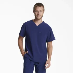 Camisa de trabajo de cuello en V para meter por dentro de los pantalones Eds Essentials para hombre
