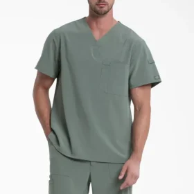 Camisa de trabajo de cuello en V para meter por dentro de los pantalones Eds Essentials para hombre