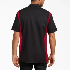 Camisa de trabajo de manga corta en dos tonos