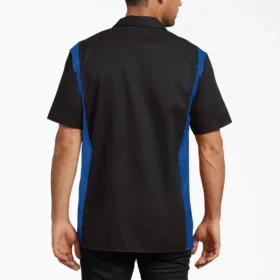Camisa de trabajo de manga corta en dos tonos