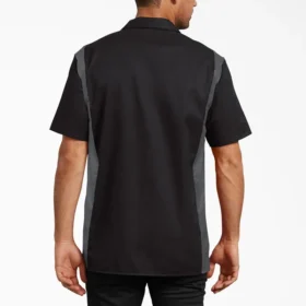 Camisa de trabajo de manga corta en dos tonos Camisa de trabajo de manga corta en dos tonos