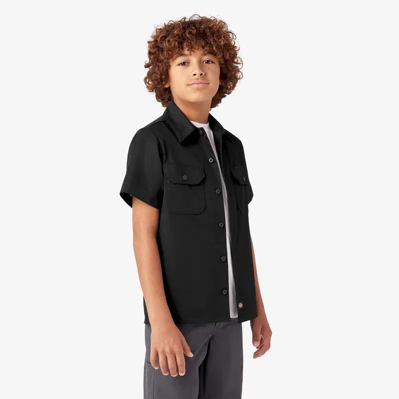 Camisa de trabajo de manga corta para niños Camisa de trabajo de manga corta para niños