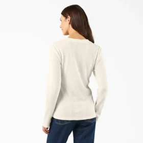 Camisa Henley de cuello redondo para mujer