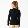 Camisa Henley de cuello redondo para mujer